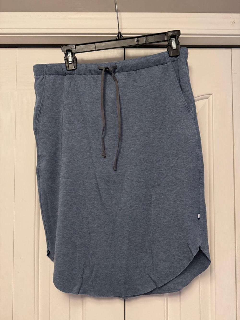 Kit and Ace Heather Blue Drawstring Skirt